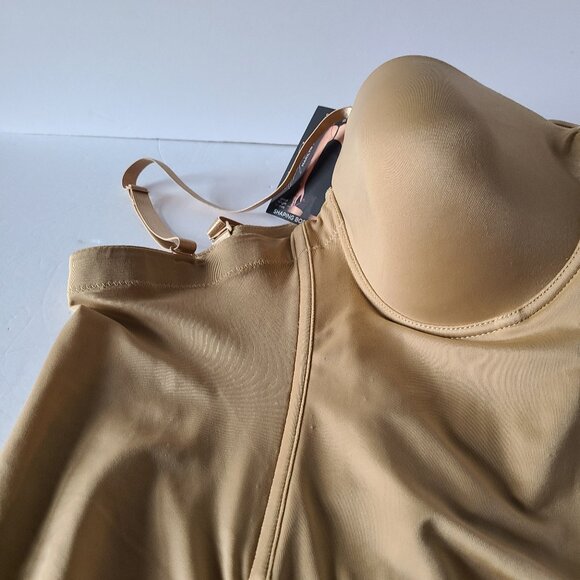 MARILYN MONROE FULL BODY CONTROL BRIEFER SHAPING BODYSUIT | NUDE | SIZE 2X | NWT - Picture 4 of 14